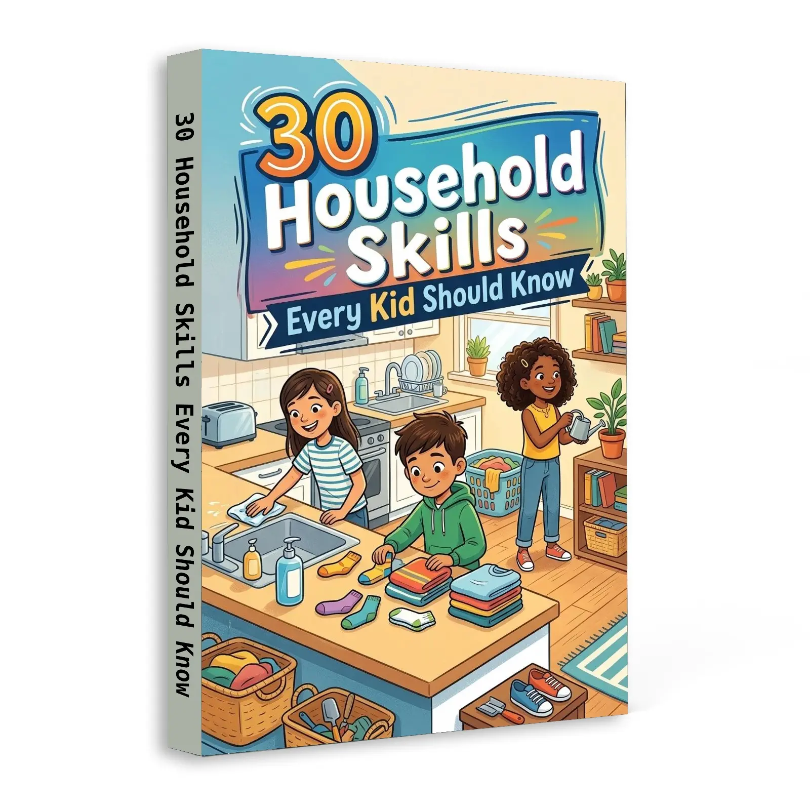 Kids Life Skills Book, Preschool Learning Book, Preschool Learning Materials | 30 Must-Know Household Chores, Cleaning Skills, Daily Routines, and Responsibility for Children