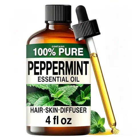 KUKKA Peppermint Oil 4 FL OZ – Diffuser, Hair Growth & Pest Control