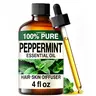 KUKKA Peppermint Oil 4 FL OZ – Diffuser, Hair Growth & Pest Control