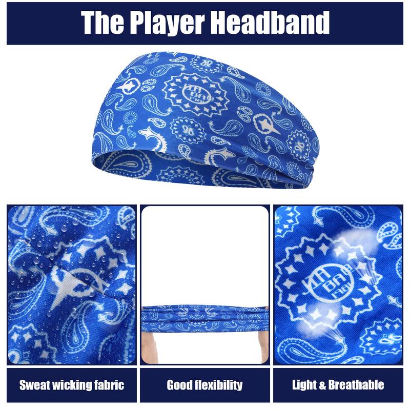 Men's Camo Wide Sweat-Absorbing Headband Bandanna Style 4.7x9.8 Inch For Basketball Football Cycling 9 Styles Polyester Spandex Comfortable One Size Fits Most 9 Pieces Pack