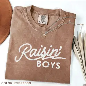 Comfort Colors Raising Boys Shirt, Trendy 90s Boy Mom Tee, Mom's Life Quotes Tee, Cool Mom Graphic Tee, Gift for Her, For Woman Gift For Women