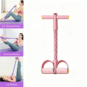 Multifunction Pedal Resistance Trainer with 6 Tubes – Stronger Resistance for Effective Training, Portable Foot Pedal Exerciser for Full-Body Home Workout, Stretching & Fitness Training