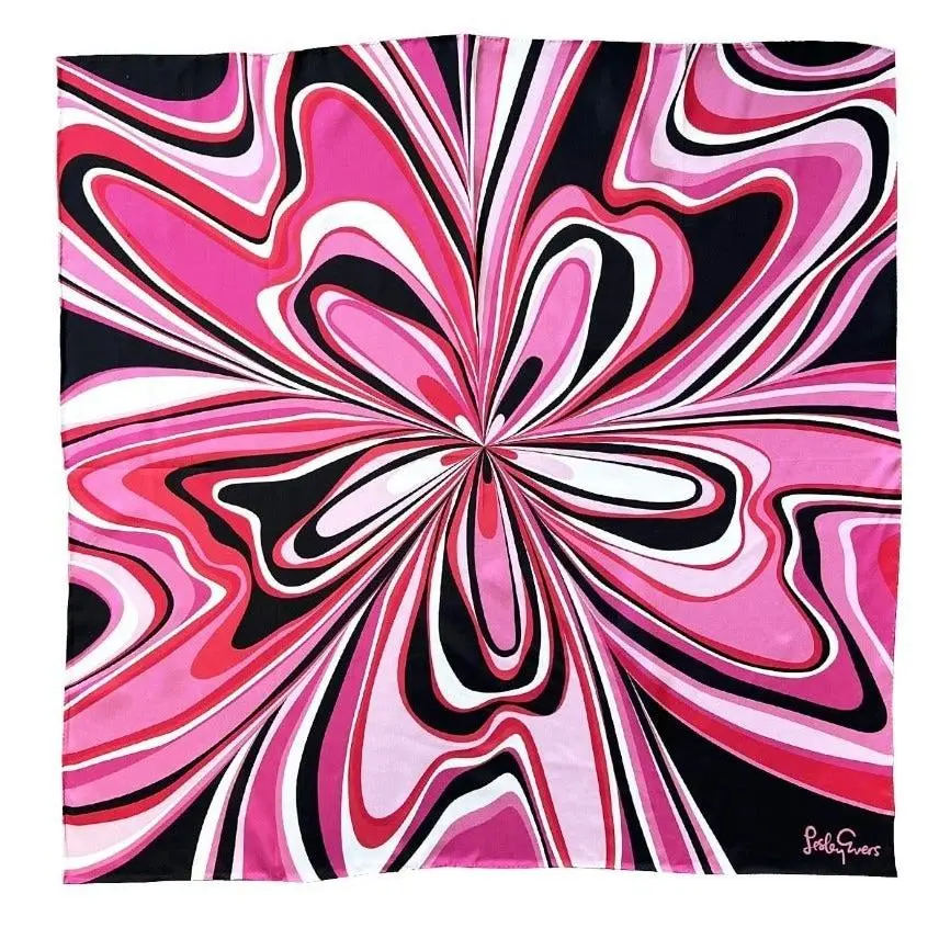 Lilian Silk Twill Scarf - Pinwheel Pink *Final Sale*