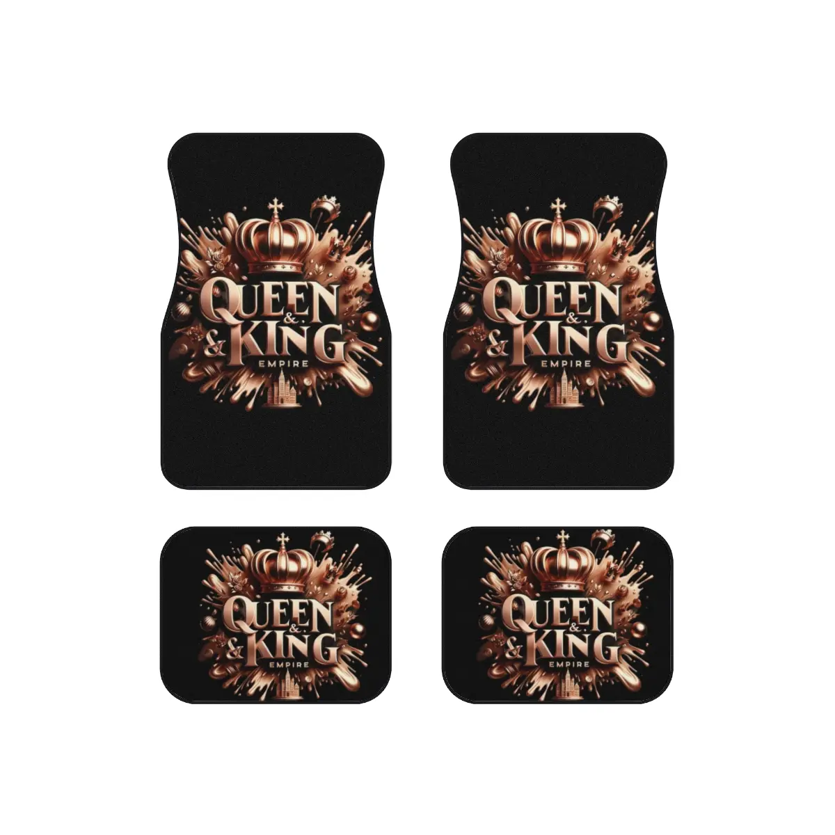 Customizable Car Mats - Set of 4 with Non-Slip Rubber Backing