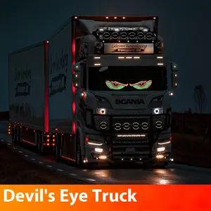 LED Devil Eye Car Sticker Display Light Universal Front Rear Windshield Decoration USB Powered for Cars and Trucks