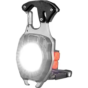 Keychain Work Light Flashlight 7 Light Modes 1600Lumen, Rechargeable, LED, Black