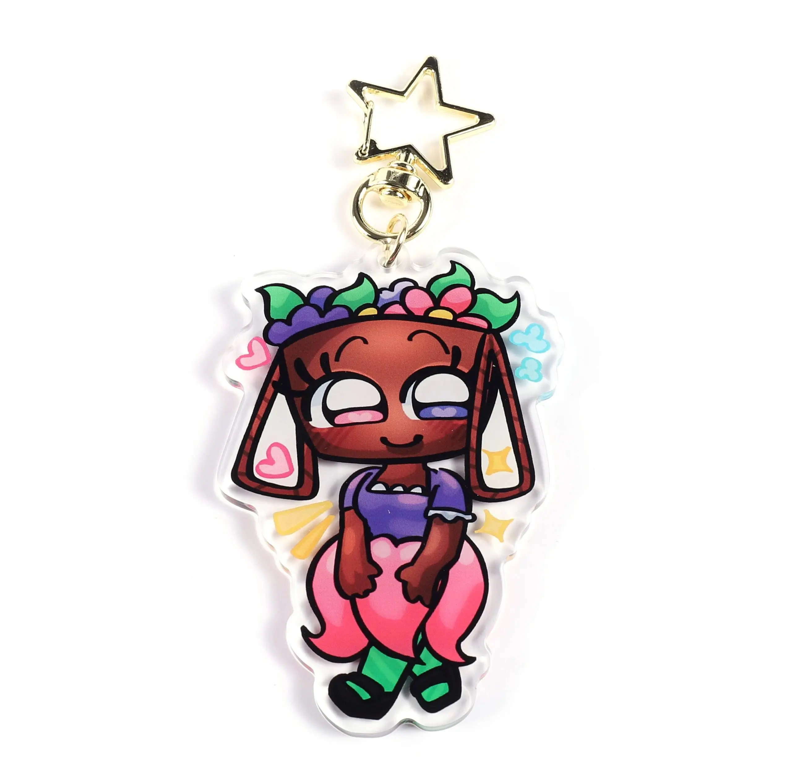 Dandy's World Toons Acrylic Keychain, Cosmo Yatta Toodles Bassie