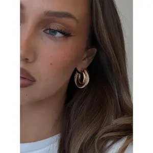 Aster Layered Hoops Gold