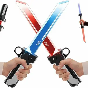 Double-Edged Retractable Lightsaber, Dual Light Sword Toy, 360° Rotating Handle, Glowing Sword Children's toys,  Novelty & Gag Toy, Birthday Gifts