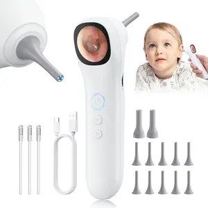 Ear Camera with 1.21” Screen, 1080P HD Digital Otoscope Ear Scope with 4 LED Lights, Ear Cleaner Camera with 10 Ear & Nose Tips, 6 Ear Pick Tools, Skin Probe, Type-C Charging for Adults Kids Pets
