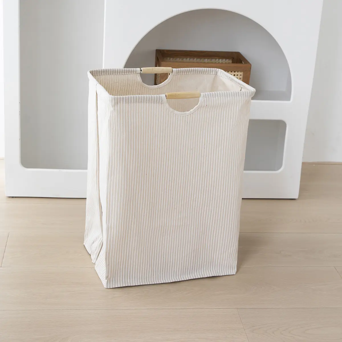 Large Capacity Foldable Laundry Basket, Laundry Hamper, Collapsible Laundry Hamper, Laundry Organizer, Portable Clothes Toy Doll Book Storage Basket with Handle, Home Organization Box for Bathroom Bedroom Living Room