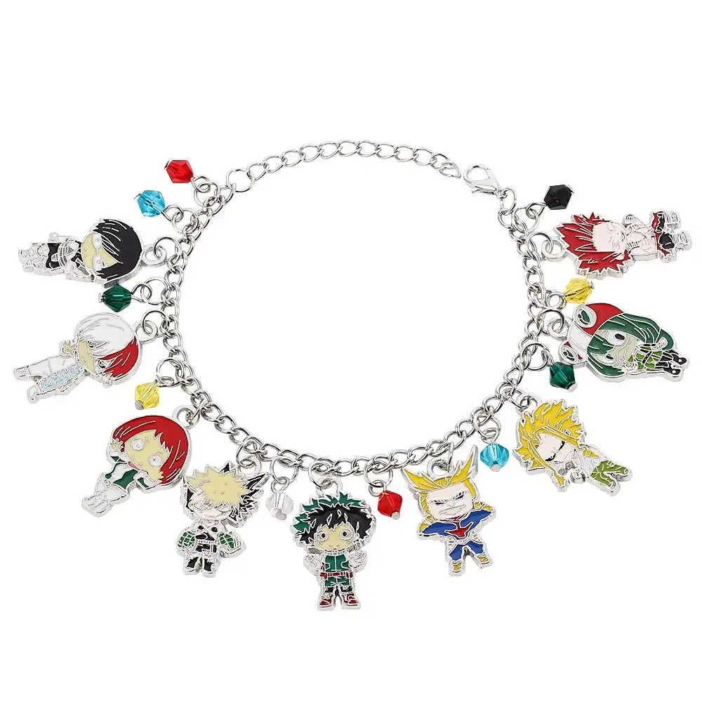 Anime My Hero Academia Charm Bracelets Handmade Enamel Pendant Cartoon Bracelet Jewelry Accessories For Fans