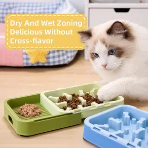 Slow Feeder + Licking Bowl Combo, Anti-Choking Slow Feeding Dog Bowl, Pull-Out Design Cat Licking Bowl, Dog Bowl, Cat Bowl