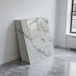 Marble Pattern Wall Panel, Waterproof Self-adhesive Wall Sticker, Decorative Wall Panel for Bathroom & Kitchen, Home Decor