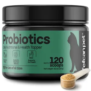 Cat Probiotic Powder for Digestive Balance & Gut Health – Daily Pet Supplement with Pumpkin, Papaya & 6 Probiotic Strains – Cat Supplies for Cats 120 Scoops