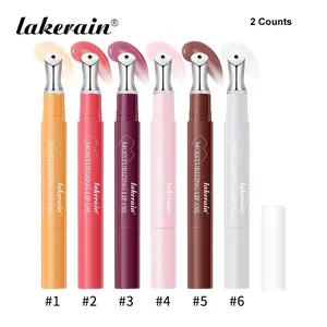 Moisturizing Lip Oil, 2pcs Nourishing & Brightening Lip Care Oil with Metal Massage Tip, Hydrating Lip Treatment Product for Women, Hydrate, Lippie Oil