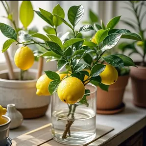 Dwarf Lemon Bonsai Tree Seeds - Easy to Grow Mini Citrus Plant with High Germination Rate for Year-Round Planting Ideal for Home Garden Balcony or Patio Fresh Juicy Lemons for Indoor Outdoor Use All Seasons