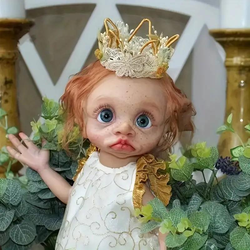 Peeka Fairy Doll 17 inch 42 cm Reborn Baby Dolls Elf Vinyl Body Doll with Realistic Hair & Magnetic Pacifier Soft Cuddly Gift for Kids Ages 3+