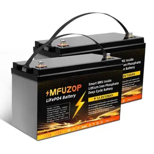 12V 100Ah Group 31 LiFePO4 Lithium Battery, Built-in 100A BMS, Max. 20000 Deep Cycles, Rechargeable Lithium Battery for RV, Solar System, Marine, Trailer, Home Energy Storage