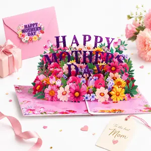 3D Mothers Day Card, Happy Mother's Day Pop Up Cards, Mother's Day Card with Envelope And Message Note, Recycled and Eco-Friendly