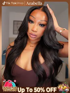 Arabella Glueless 13x6 HD Lace Front Wig Ear to Ear Body Wave 250% Density Unprocessed Virgin Human Hair Easy Wear Drawstring Wig #SummerWins #DealsForYouDays