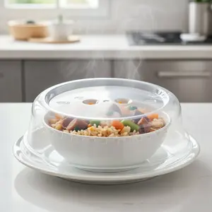 Classic Microwave Cover, 10 inches in diameter, Clear