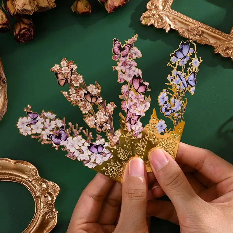 Vintage Floral Metal Bookmark, Oil Painting Style Hollow Out Design, Tassel Decorative Stationery Gift, Ideal for Book Lovers and Writers, Metal Material