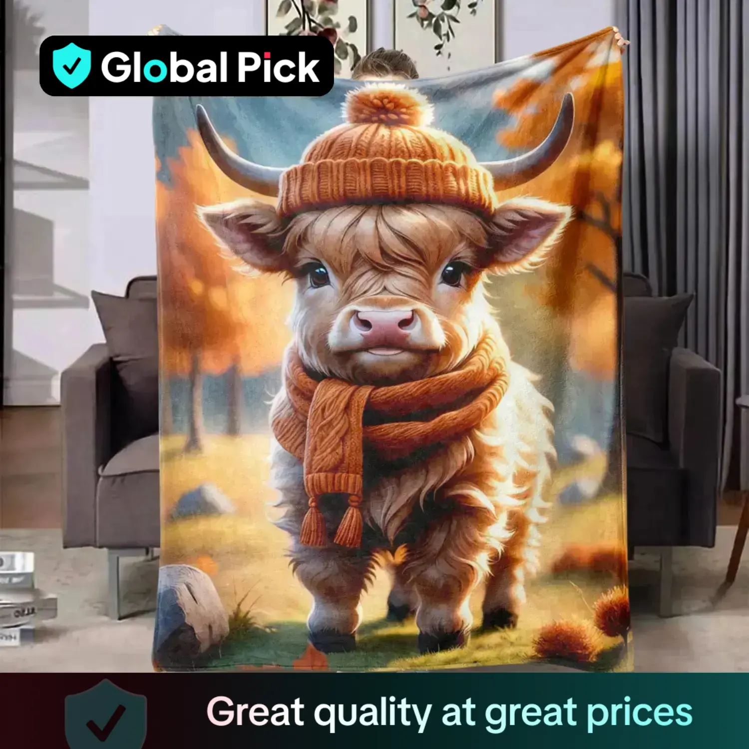 Cow Pattern Soft Plush Warm Throw Blanket, Casual Soft Throw Blanket, All Season Blanket, Breathable Comfortable Blanket, Comfy Bedding for Halloween