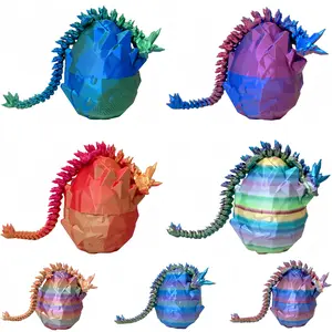 3D Printed Dragon Egg - Articulated Crystal Dragon Eggs with Dragon Inside