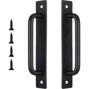 2 count Barn Door Handles   Alloy Sliding Pull Handle 5" Hole Center Barn Door Handle Easy Install for Kitchen, Cabinet, Bathroom, Closet