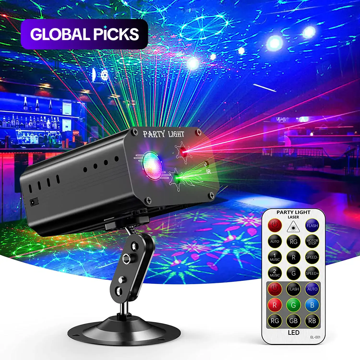 All-Aluminum Party Disco Light with Remote Control, USB-Powered Strobe Light with Adjustable LEDs, Dimmable Led Lighting for Birthdays, Weddings, Holidays and Christmas Decor #GLOBAL PICKS