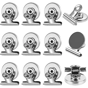 FINDMAG 12 Pack Magnetic Clips for Picture Hanging and Photo Display, Ideal for Fridge, Graduation Picture Display and Picture Holders, Strong Scratch-Free Magnet Clips for Kitchen, Office, Home