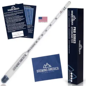 USA Made Alcohol Hydrometer Tester 0-200 Proof & Tralle Pro Series Traceable Alcoholmeter for Distilling Moonshine Proofing Distilled Spirits