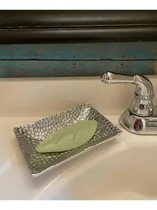 Multi-Purpose Soap Dish Jewelry Bowl Functional Artwork Eco-Friendly Recycled Aluminum Minimalist Design Home Decor Accessory