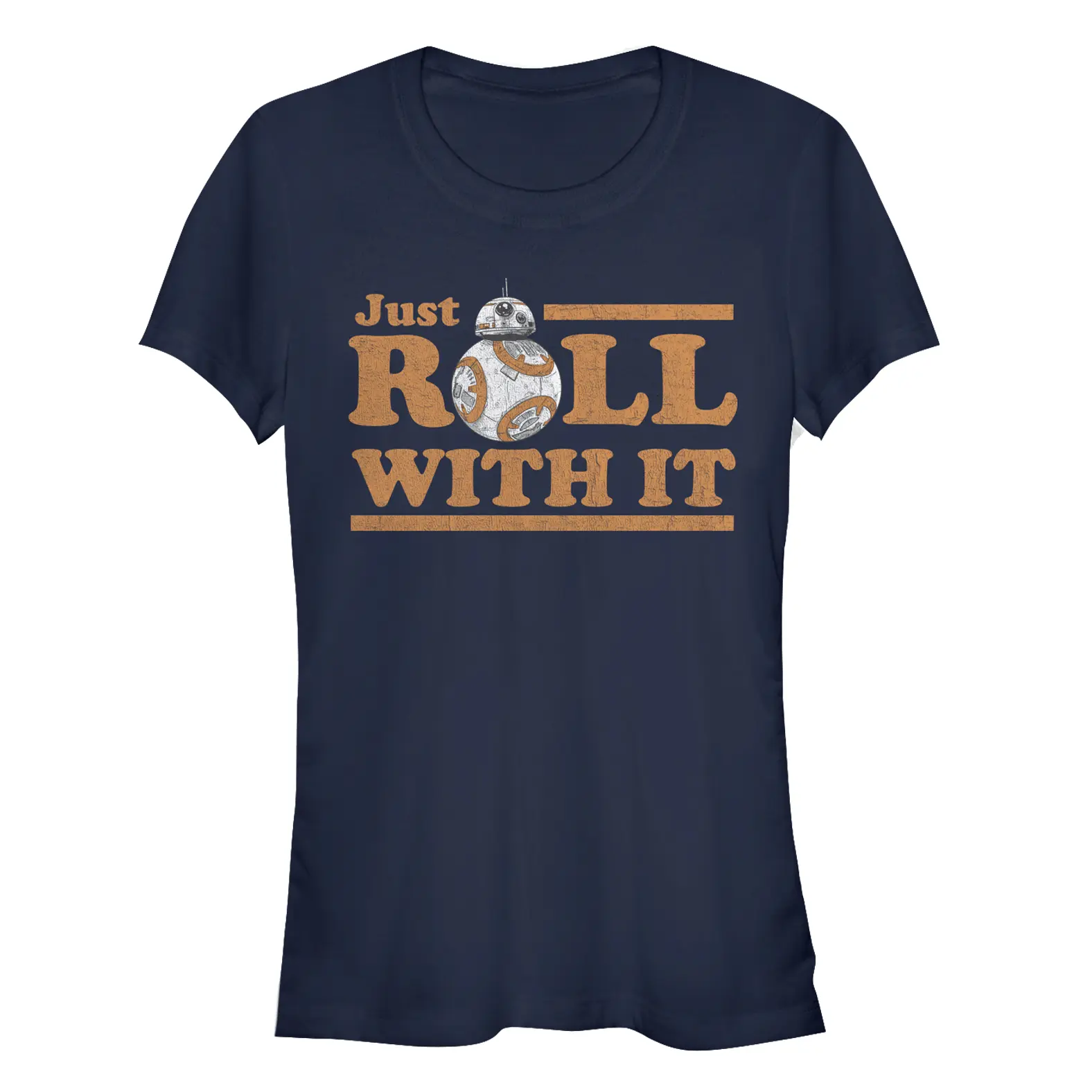 Women's Star Wars The Last Jedi BB-8 Just Roll Printed Short-Sleeve Round-Neck Casual Fit T-Shirt