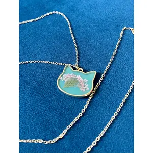 Floral Cat Necklace