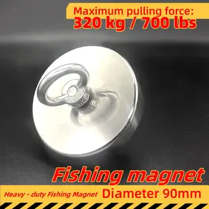 Large Magnetic Iron Recovery Tool, High Strength Magnet, Three-Layer Protection, Precision Metal Texture, Underwater Magnet Disk, Industrial Lifter, Fishing Magnet