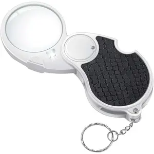 Household daily necessities TECHSHARE Magnifying Glass with Light, Lighted Magnifying Glass, Handheld Pocket Magnifier Small Illuminated Folding Hand Held Lighted Magnifier for Reading Coins Hobby Travel - 45 Mm Diameter