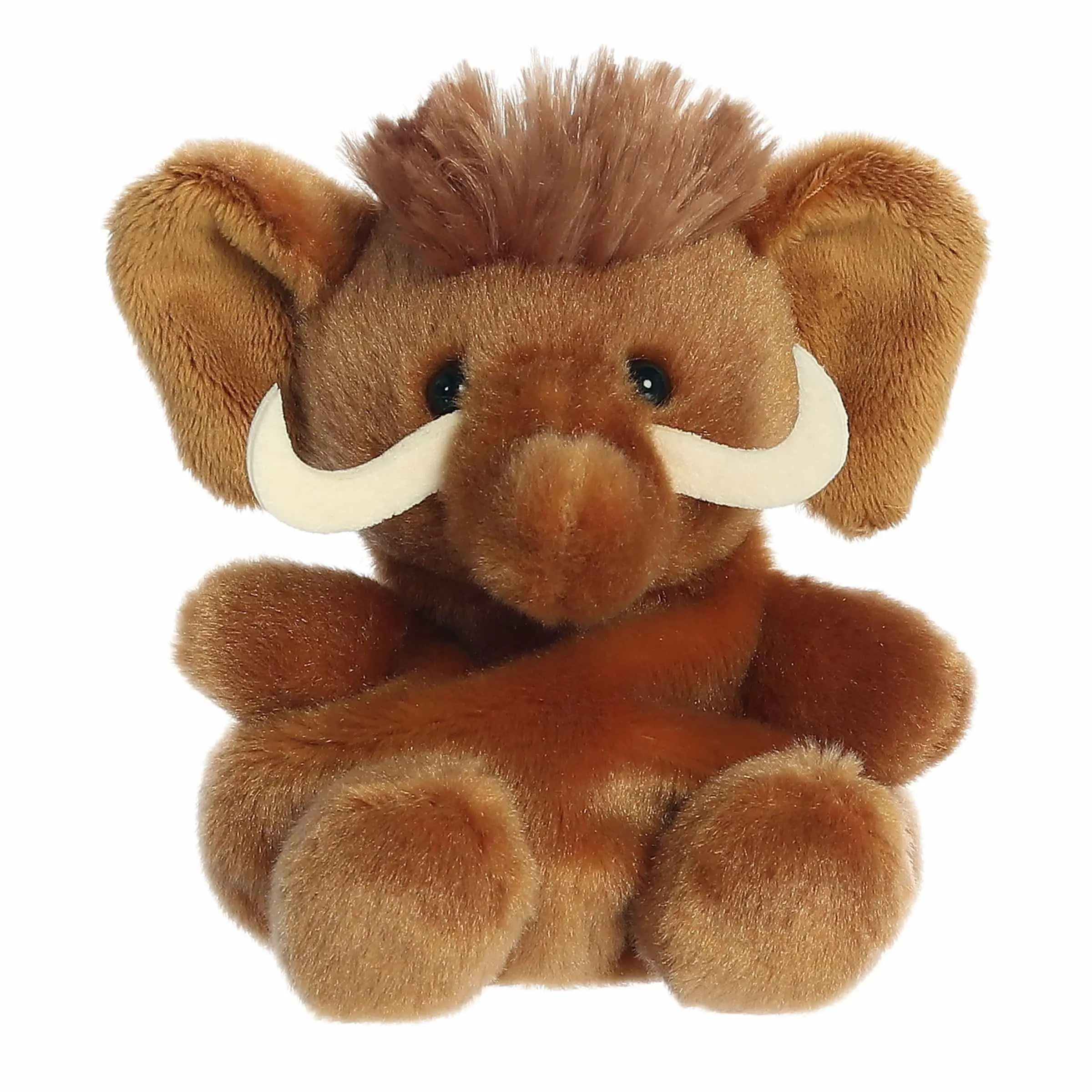 Aurora Adorable Palm Pals Mo Woolly Mammoth Stuffed Animal - Fun Collectible Plush for Kids and Adult Collectors - Perfect for Decorating Rooms and Birthday Gifts - Brown 5 Inches