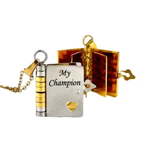 My Champion Son Book Necklace – Heartfelt Engraved Love Gift，Inspirational Keepsake Jewelry