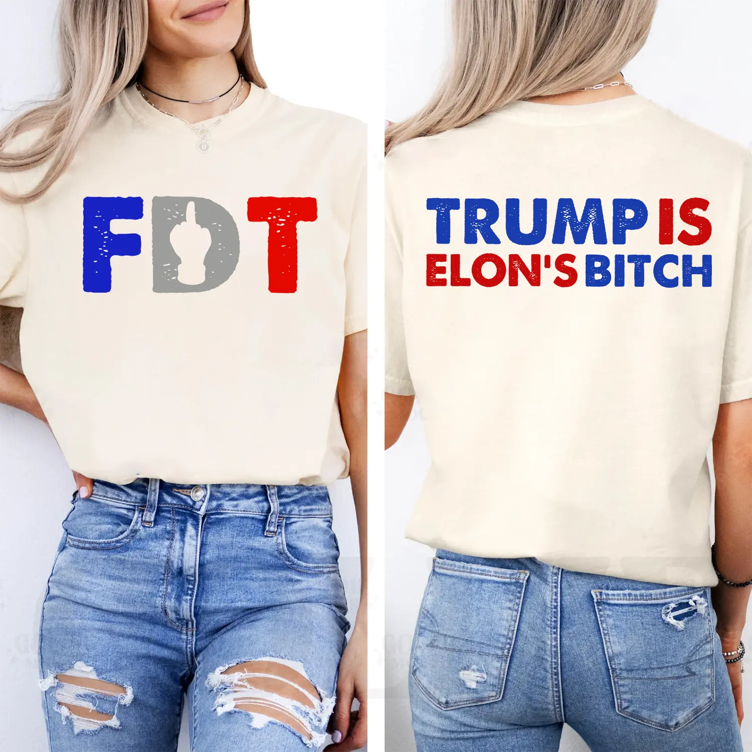 FDT Shirt, No Kings Tee, Trump Is Elon's B*tch Tshirt/Sweatshirt/Hoodie