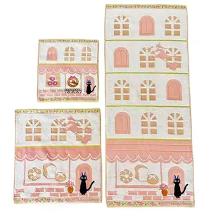 Pretty Soft High Absorbent Cotton Embroidered Cat Towel for Bathroom Home Decor Girlfriend Gift Idea