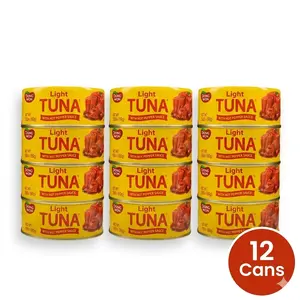 Dongwon Canned Light Tuna with Hot Pepper Sauce 4 Cans - 12 Cans