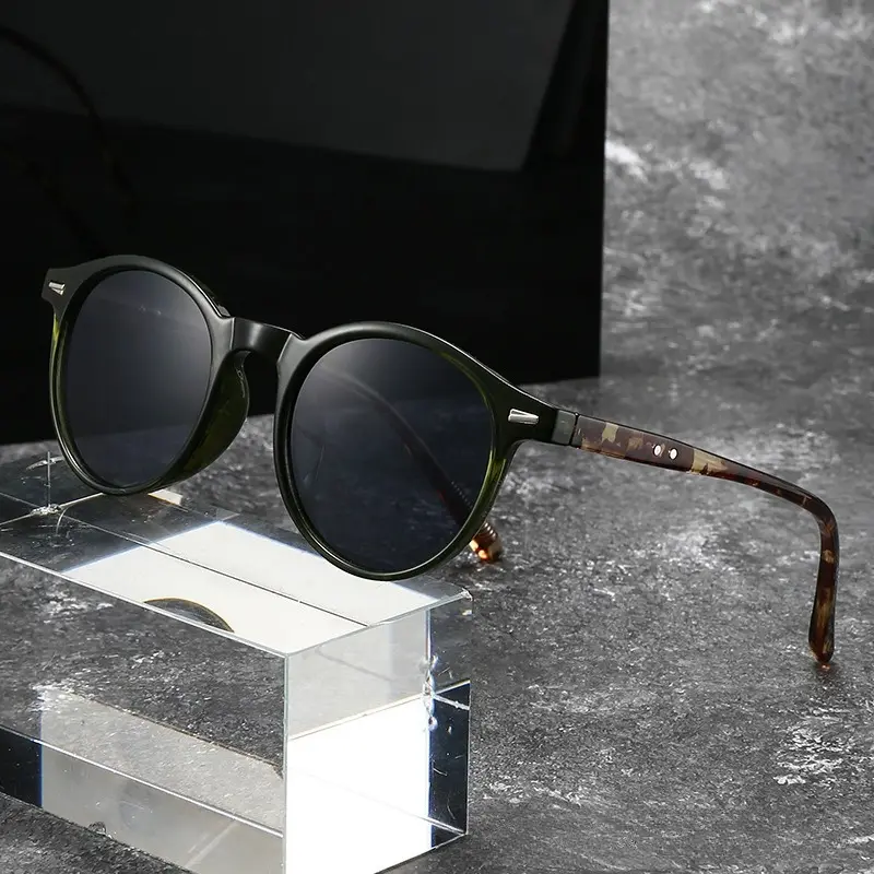 Retro Semi Rimless Sunglasses for Women, 4-Pack Oversized Round Statement Frames with Solid Tint & Blue Light Blocking Lenses, Fashionable Sunglasses, Sunglasses Frames