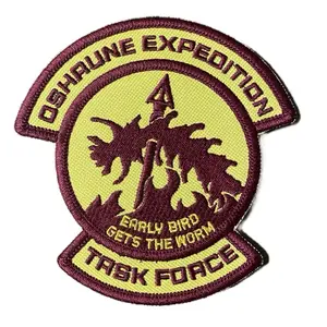 Helldivers Oshaune Battle Patch – Embroidered Military Morale Patch – 4.96" x 4.78" – Sew On, Iron On, Hook Backing Super Earth Tactical Gear Enthusiasts Geometric Embroidery Design Diving Equipment