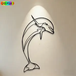 1pc Dolphin Metal Wall Art, Graceful Dolphin Statue Mural, Ideal Gift for New Year, Easter, Ocean Life Enthusiasts, Weather-Resistant Metal Wall Decor Wall Sculptures, Perfect for Patio Wall & Garden Fence, Charming Coastal Home Decor