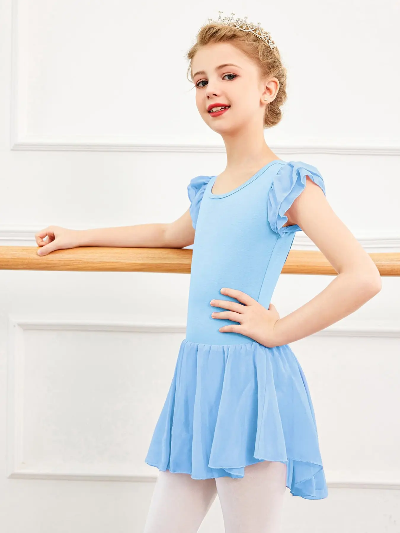 sachin and babi light blue dress Silk chiffon midi dress in white - Chloe