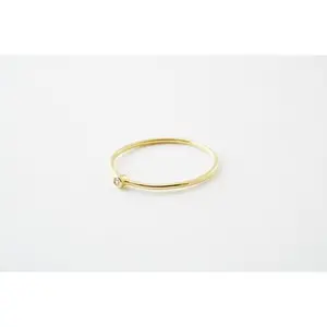 Bezel Crystal Solitaire Ring