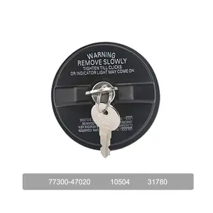 Locking Gas Cap W/2 Keys,Lock Fuel Cap Replace,Compatible With Chevy Honda Nissan Acura Mazda Cadillac GMC Vehicle 4Runner FJ Cruiser Silverado Camaro And More,Replace#10504 77300-47020,Auto Parts