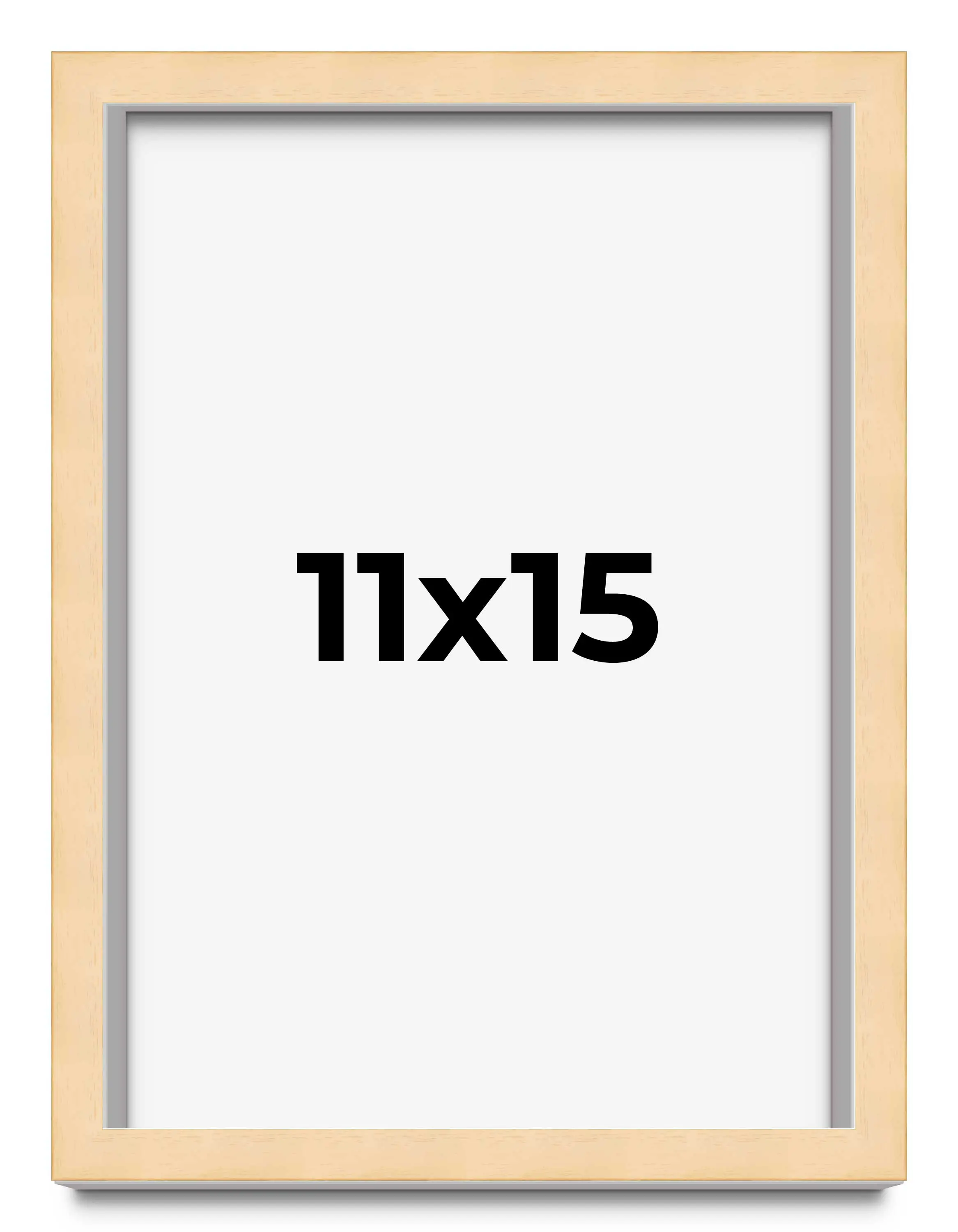 11x15 Solid Wood Picture Frame with UV-Resistant Acrylic & Acid-Free Backing, Available in 6 Finishes: Matte Black, Matte White, Metallic Bronze, Silver, Natural Wood Grain & Mahogany